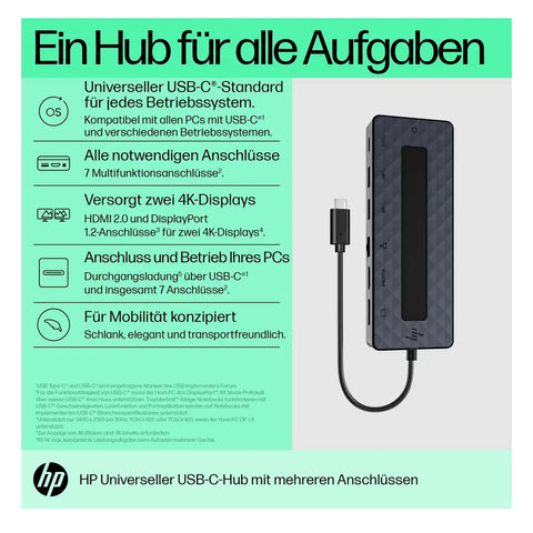 HP Universal USB-C Multiport Hub 50H55UT USB-C Multiport Adapter Schweiz